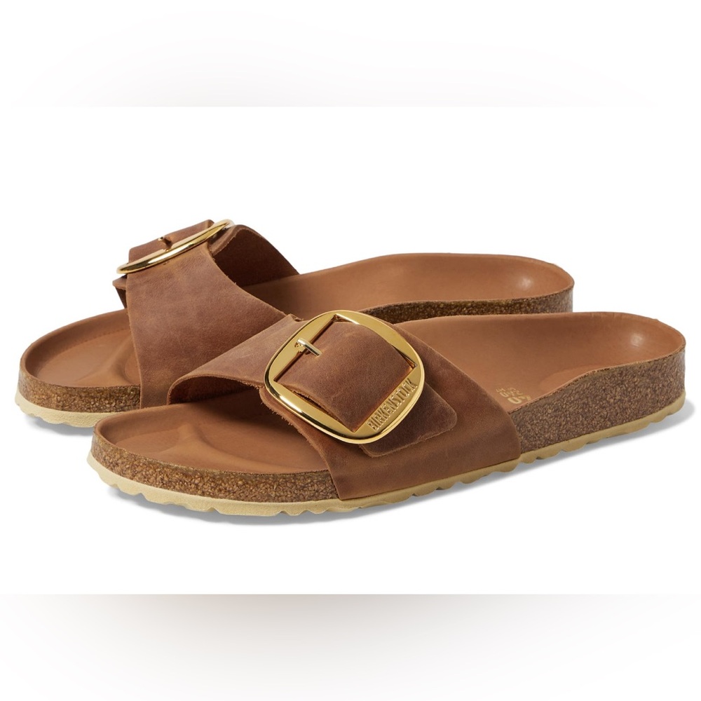 Birkenstock Madrid Big Buckle in Cognac - NWT